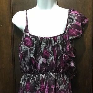 Modern Love Women Sexy One Sleeve Purple Dress NEW